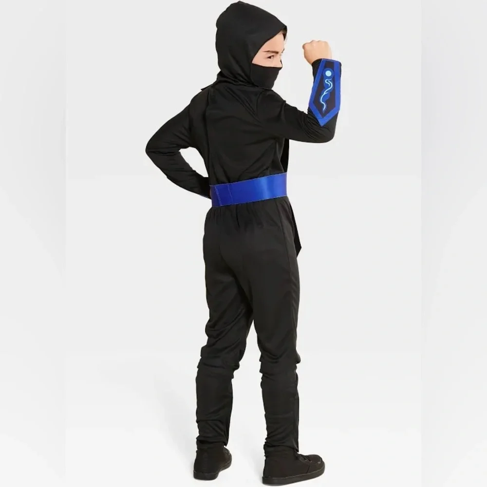 Kids Water Dragon Warrior Blue Ninja Halloween Costume M